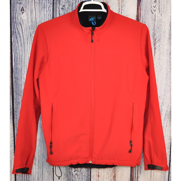 EASTERN MOUNTAIN SPORTS Endo Red Fleece Lined Soft Shell Jacket Women's Size XL - Picture 1 of 10